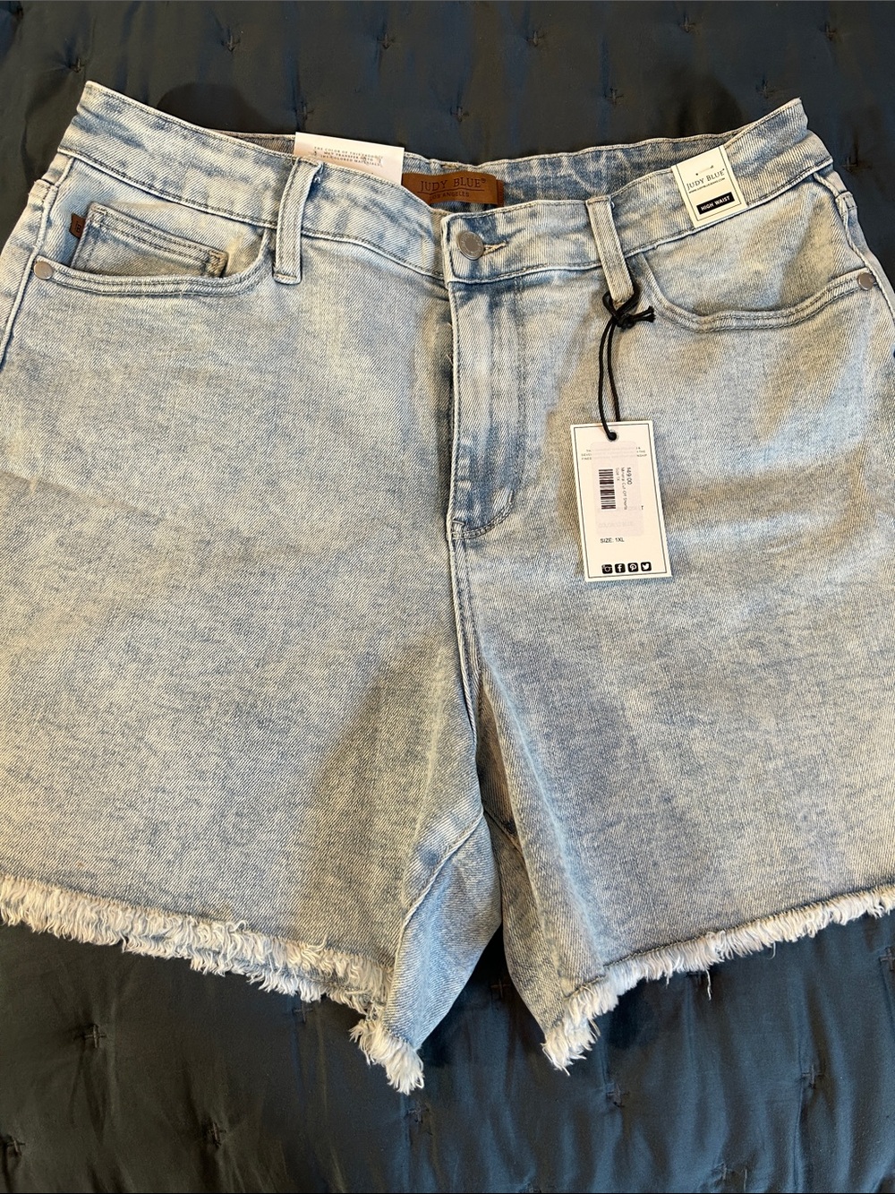Judy Blue Light Wash Denim Jean Shorts